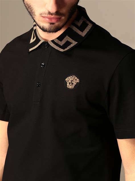 versace black polo shirt|Versace look alike shirts.